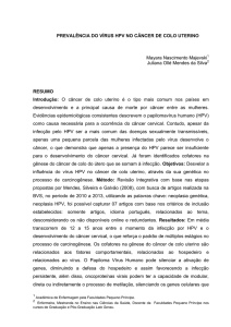 PREVALÊNCIA DO VÍRUS HPV NO CÂNCER DE COLO UTERINO