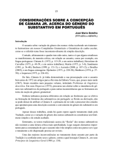 considerações sobre a concepção de câmara jr. acerca