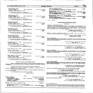 DIÁRIO OFICIAL SEÇÃO 1 FUNDAÇÃO OSWALDO CRUZ