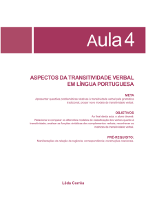 matrizes de transitividade verbal da língua portuguesa