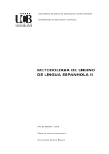 metodologia de ensino de língua espanhola ii