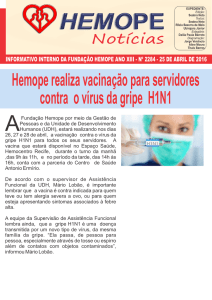 Hemope realiza vacinação para servidores contra o vírus da gripe