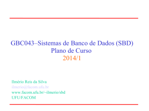 SISTEMAS DE BANCO DE DADOS - SBD