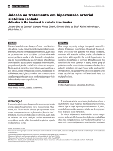 Adesão ao tratamento em hipertensão arterial sistólica isolada