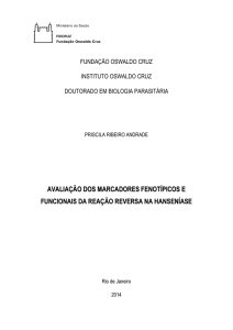 avaliação dos marcadores fenotípicos e funcionais da reação