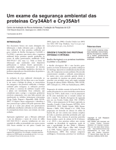 Um exame da segurança ambiental das proteínas Cry34Ab1 e