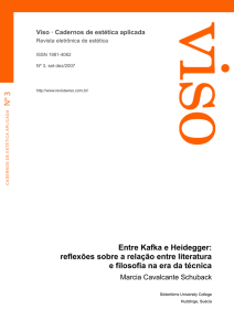 Entre Kafka e Heidegger: reflexões sobre a relação