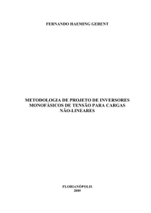 metodologia de projeto de inversores monofásicos de tensão para