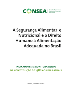 A Segurança Alimentar e Nutricional e o Direito Humano