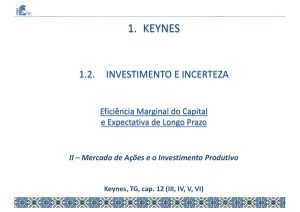 1.2.2. Keynes: EMgK e Exp.LP – II Ações