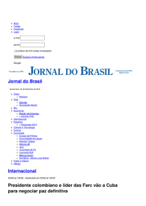 Jornal do Brasil Internacional Presidente colombiano e líder das