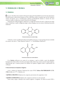 Química-Orgânica 1. INTRODUÇÃO À QUÍMICA 1.1 Histórico