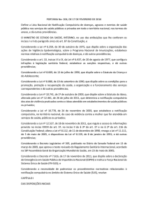 PORTARIA No- 204, DE 17 DE FEVEREIRO DE 2016 Define a Lista