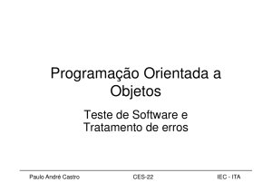 Cap. 3. Testes de Unidade e Tratamento de Exceções - IEC