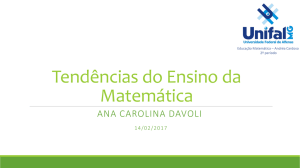 Tendências do ensino da matemática - Unifal-MG