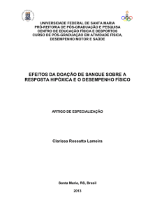 efeitos da doação de sangue sobre a resposta hipóxica e o