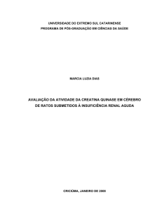 avaliação da atividade da creatina quinase em cérebro de