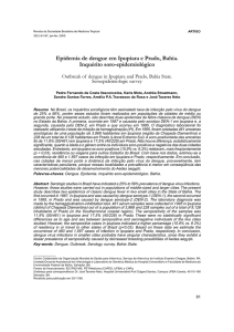 Epidemia de dengue em Ipupiara e Prado, Bahia. Inquérito soro