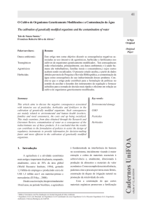 O Cultivo de Organismos Geneticamente Modificados e a