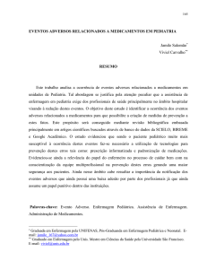 eventos adversos relacionados a medicamentos em pediatria