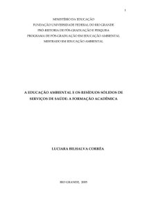 a educação ambiental e os resíduos sólidos de