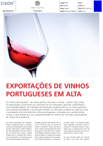 exportações de vinhos portugueses em alta