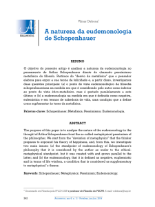 A natureza da eudemonologia de schopenhauer