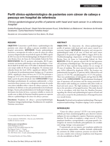 Perfil clínico-epidemiológico de pacientes com câncer de cabeça e