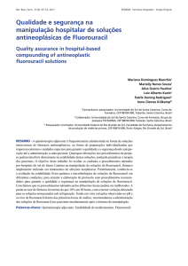 Qualidade e segurança na manipulação hospitalar de soluções