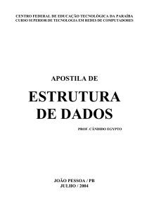 ESTRUTURA DE DADOS