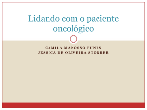 lidando com o paciente oncológico - PET