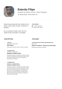 Estevão Filipe | Analista de Mídia Online e Web Designer
