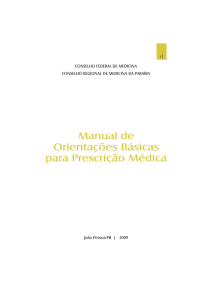 Manual de Orientações Básicas para Prescrição Médica