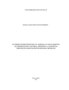 FATORES INTERVENIENTES NA ADESÃO AO TRATAMENTO DA