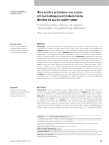 Uma análise preliminar dos custos em quimioterapia ambulatorial