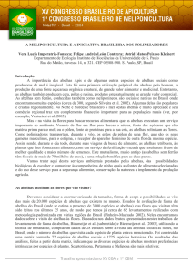 A meliponicultura e a Iniciativa Brasileira de Polinizadores