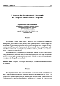 o Impacto das Tecnologias de Informação na Geografia e