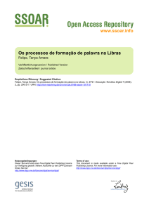 www.ssoar.info Os processos de formação de palavra na Libras