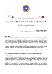 Composto Mercadológico no Contexto de Mudanças Estratégicas: O