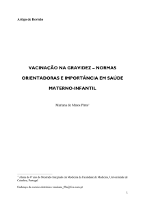 vacinação na gravidez – normas orientadoras e