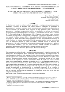 avaliação do estado nutricional e dietético de pacientes com câncer