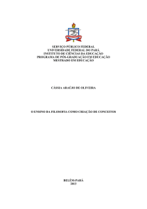 o ensino da filosofia como criação de conceitos