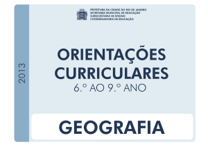 Orientações Curriculares: Geografia