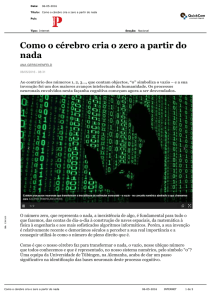 Como o c&eacute;rebro cria o zero a partir do nada