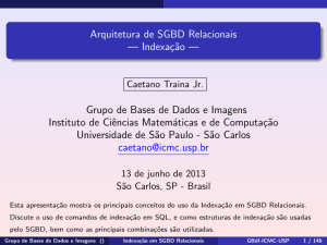 Arquitetura de SGBD Relacionais — Indexação - ICMC