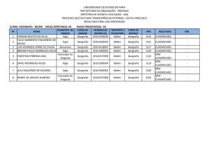 Resultado Final - Licenciatura em Geografia