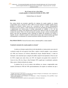 De O Cantor de Jazz a Easy Rider: a canção popular no cinema nas
