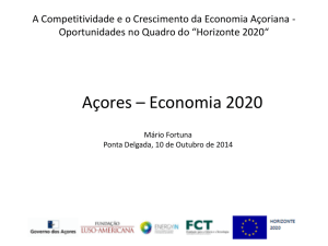 A Competitividade e o Crescimento da Economia Açoriana