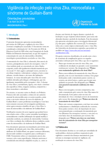 Vigilância da infecção pelo vírus Zika, microcefalia e síndrome de