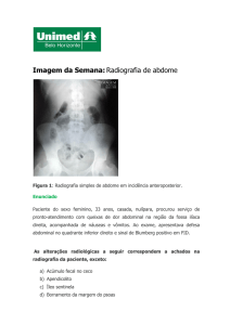 Imagem da Semana:Radiografia de abdome - Unimed-BH